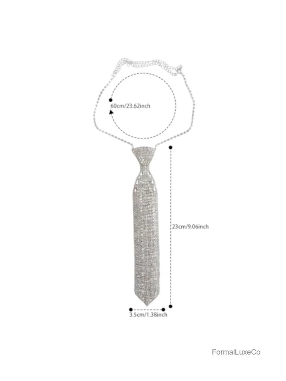 Sparkly Rhinestone Choker Necklace Adjustable Chain Crystal Collar Wedding